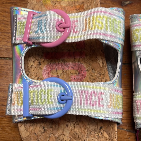 2 Pairs of Summer Shoes From Justice - Girls Size 2 Sandals - Picture 2 of 7